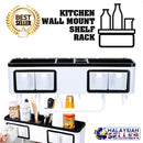 idrop MULTIFUNCTION STORAGE - Kitchen Wall Mount Seasoning Rack Shelf