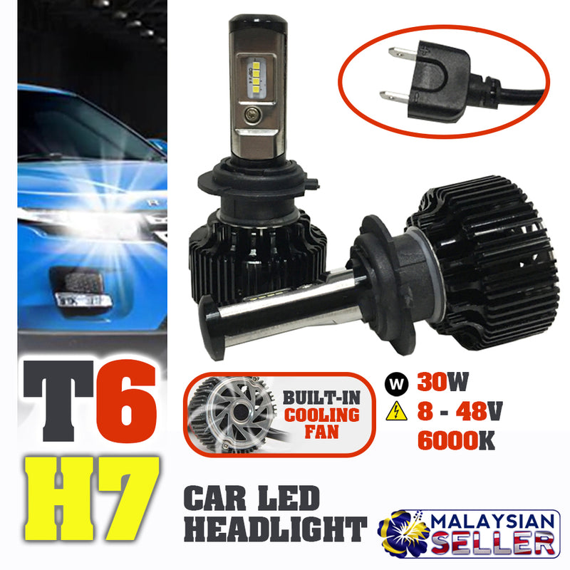 idrop  TURBO LED T6 [ H7 ) ]- Car Headlight Hi Lo Beam 30W EMC 8-48V 6000K