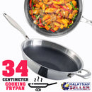 idrop [ 34CM ] Hu Li Cooking Wok Frypan with Textured Inner Surface