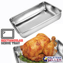 idrop SERVING TRAY - Rectangular Food / Utility Tray Pan [ 26x20x5cm ]