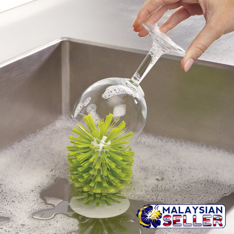 idrop Glass & Cup Washing and Cleaning Brush with Suction Base