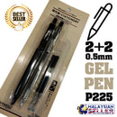 idrop  GEL PEN - [ 2+2 ] 0.5mm P225 [ BLACK ]