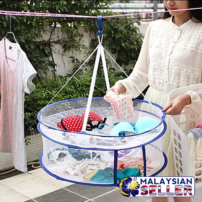 idrop Laundry Clothes Hanging Drying Net - Foldable and Portable (RANDOM COLOR)