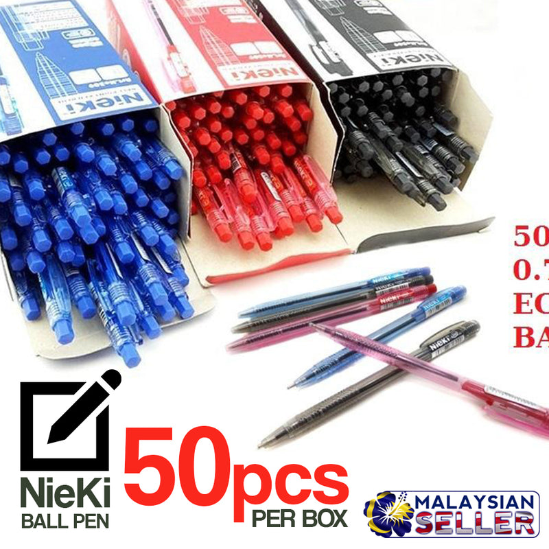 idrop NIEKI Ball Pen - Black / Blue / Red [ 50pcs/Box ]