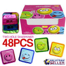 idrop Cartoon Face Square Sharpener [ 48pcs Box ]