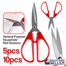 idrop 17cm General Purpose Household Red Scissors [ 5pcs / 10pcs ]