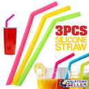 idrop 12MM Colorful Silicone Drinking Straw Set [ 3pcs ]