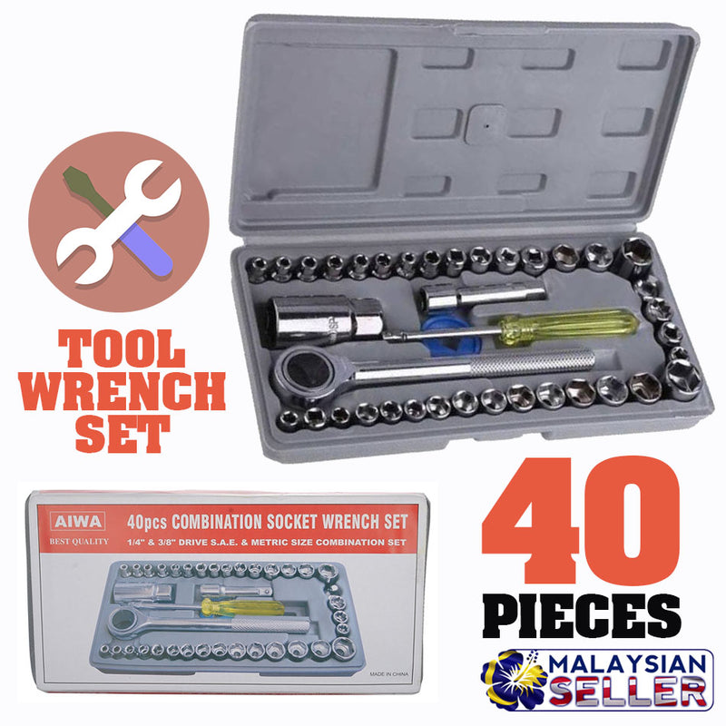 idrop AIWA [ 40pcs ] Combination Socket Wrench Set