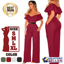 idrop Women's Falbala Summer Jumpsuit