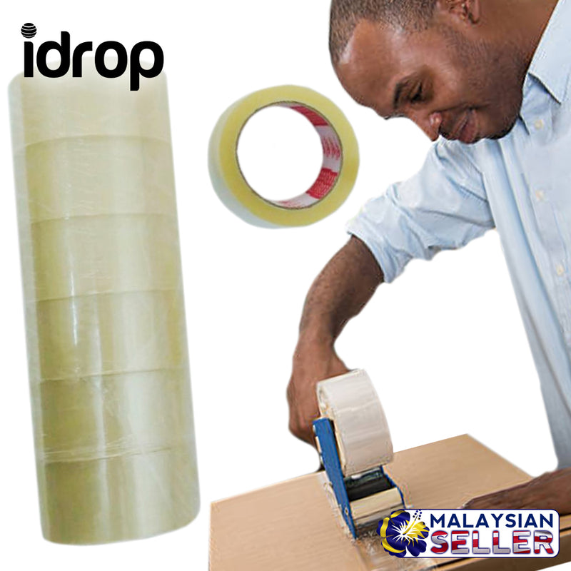 idrop OPP 48mm X 90Y packaging clear tape [ 6 Roll piece ]