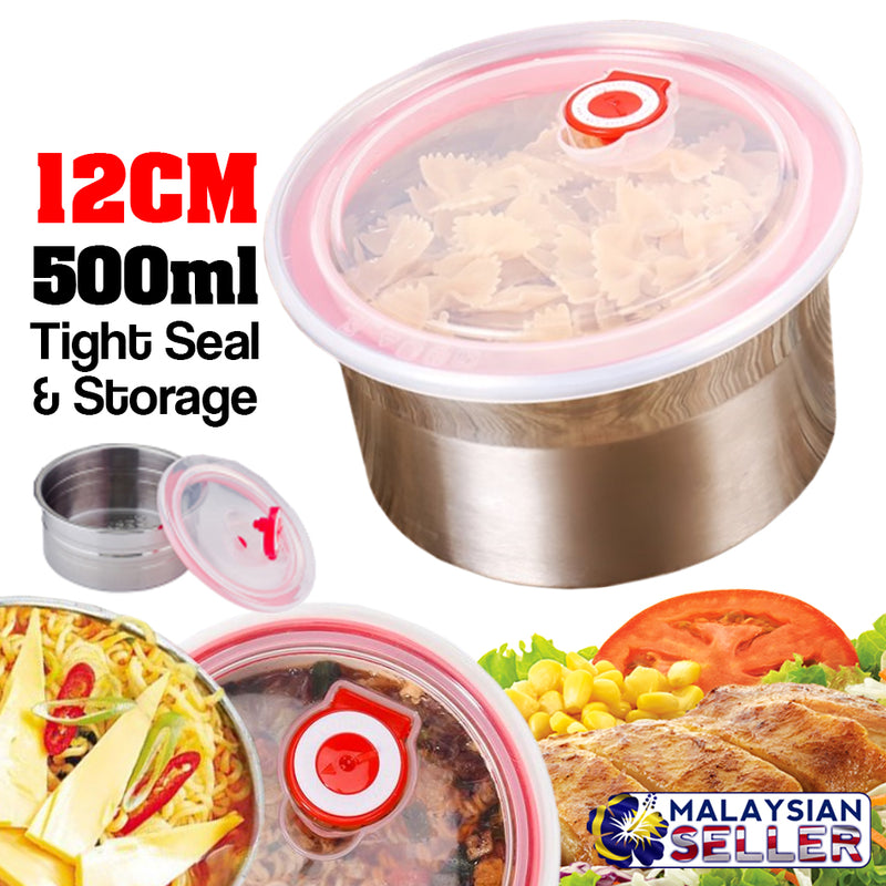 idrop 12cm Stainless Steel Kitchen Tight Seal Food Storage Container