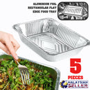 idrop ALUMINIUM FOIL [ RECTANGLE ] - 5pcs Flat Edge Food Tray