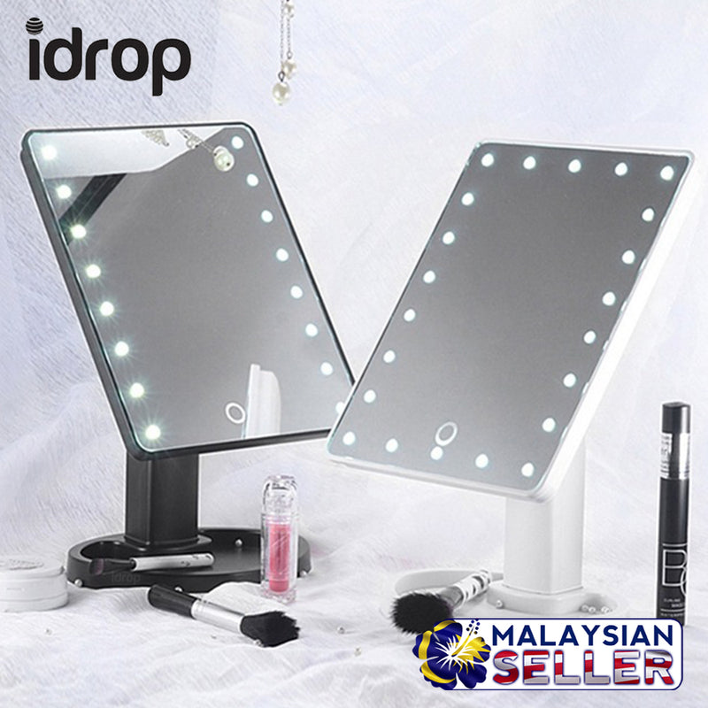 idrop Cosmetic Make-up Beauty Mirror - Rotatable Mirror & Built-in LED Lights