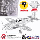 idrop MUSTANG P-51 [ Nano Puzzle ] - 3D Lasercut Metal Puzzle
