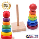 idrop STACKING TOY TOWER - Children Wooden Interactive Toy