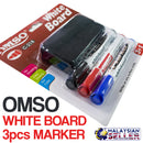 idrop OMSO Whiteboard Marker Pen [ NON PERMANENT ] Black Red Blue