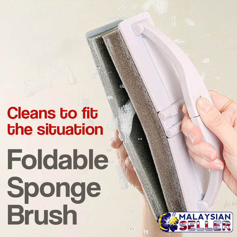 idrop Foldable Cleaning Washing Sponge Brush with Handle