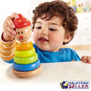 idrop MUSHROOM HEAD - Baby Toddler Wooden Stacking Tumbler Toy