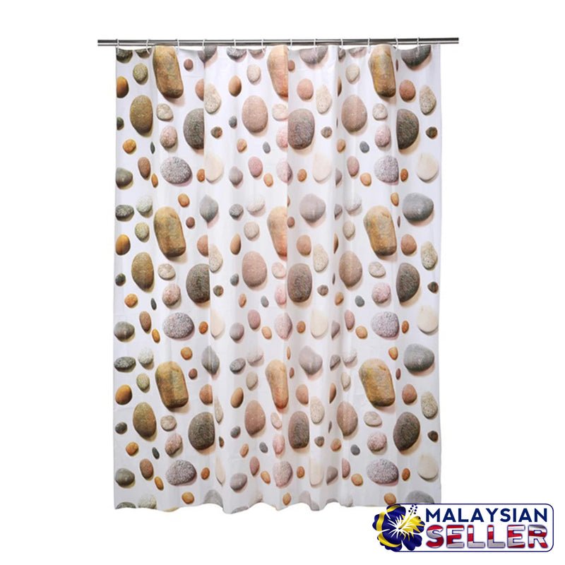 idrop PEVA Bathroom Water Resistant Shower Bath Curtain Multi Pattern [ 180cm X 180cm ]