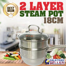 idrop 18CM FENVO 2 Layer Steam Pot with Handle