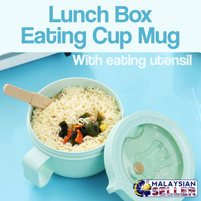 idrop 1.2L Lunch Box Eating Cup Mug with Eating Utensil