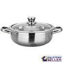 idrop 32CM Kitchen Cooking Hot Pot with Glass Lid