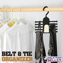 idrop NECKTIE & BELT HANGER - Space Saving Hanging Organizer