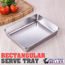 idrop SERVING TRAY - Rectangular Food / Utility Tray Pan [ 26x20x5cm ]