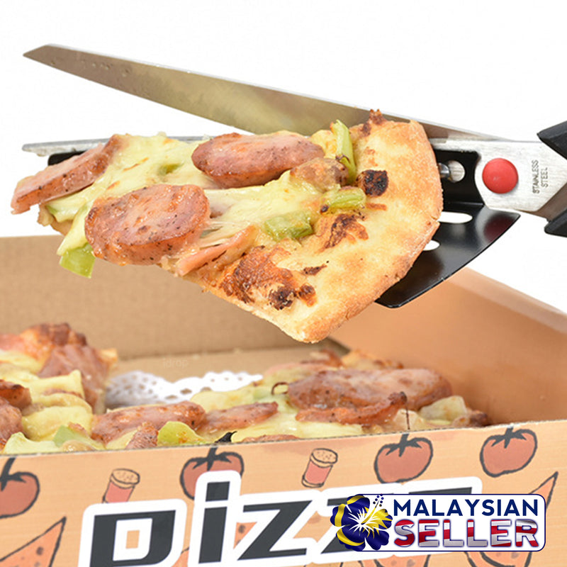 idrop Pizza Scissors with detachable pizza serving plate