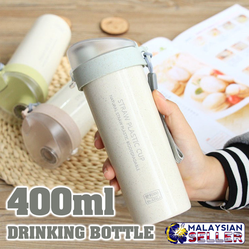 idrop 400ml Portable Drinking Bottle Wheat Straw Plastic