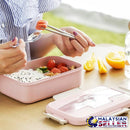 idrop Rectangular Lunch Box with Spoon & Chopsticks
