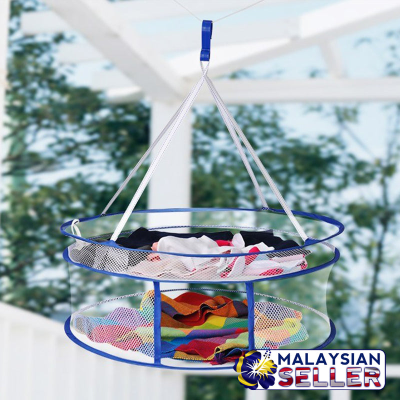 idrop Laundry Clothes Hanging Drying Net - Foldable and Portable (RANDOM COLOR)