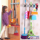 idrop 5 Slot Multi-Functional Mop Broom and Household item Holder Hanger