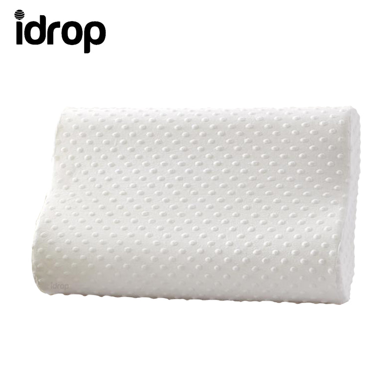 idrop Latex Ergonomic Cervical Pillow with Soft Memory Foam inner and Velvet Cover for Cervical Spine comfort ease health care treatment