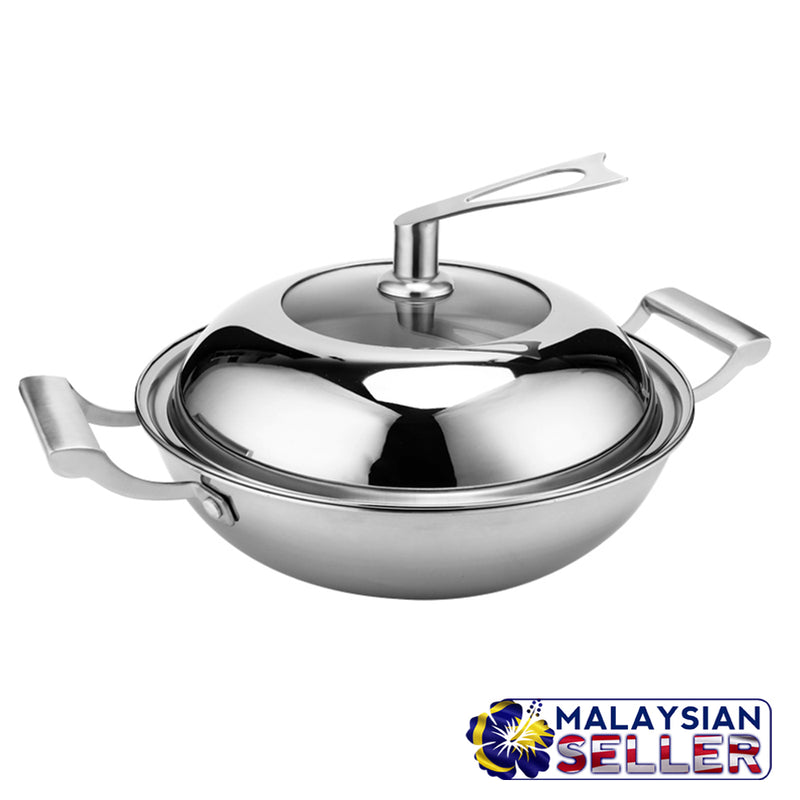 idrop Double Handle Cooking Frying Couldron Pan [ 36cm ]