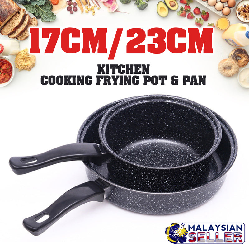 idrop Black Kitchen Cooking Frying Pot & Pan [ 17cm / 23cm ]