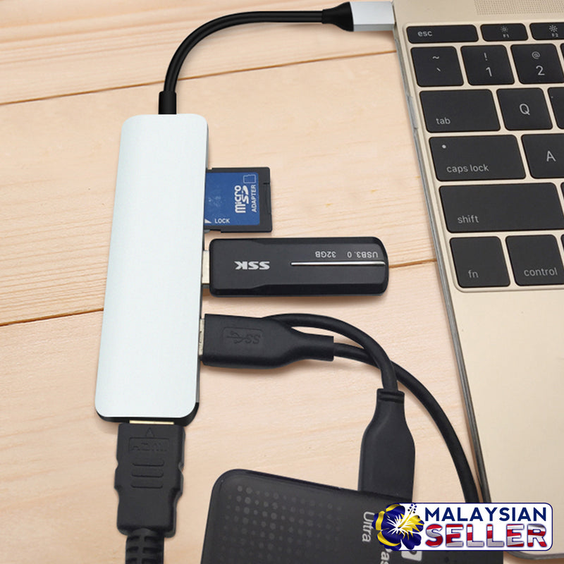idrop USB C EXPANDER - To HDMI + USB 3.0 + SD / TF Card Reader Multifunction Adapter