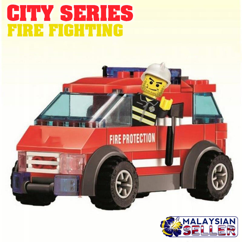 idrop [ FIRE FIGHTING ] City Series Building Block Toy ( 78 pcs )