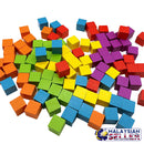 idrop Colorful Wooden Cube Toy [ 100pcs ]