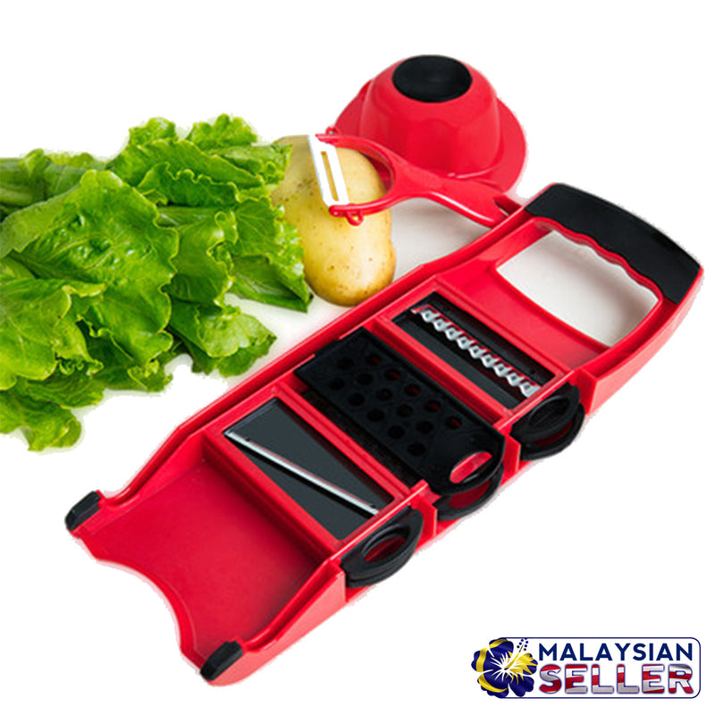 idrop MULTIFUNCTION Kitchen Vegetable fruit grater cutter slicer & Accessories + FREE peeler