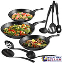 idrop Kitchen Cookware Cooking Pans & Utensils Set [ 9PCS  ]