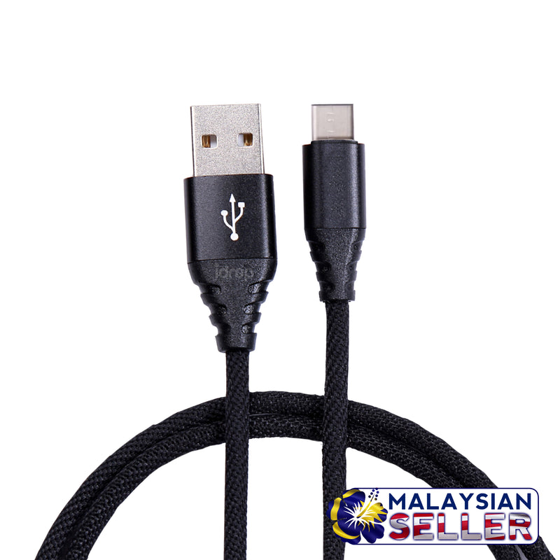 idrop Type C Charging / Data Transfer Reinforced USB Cable | Black / White