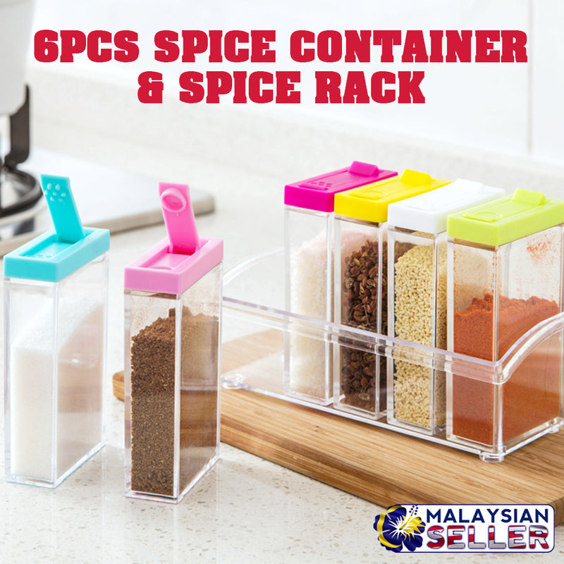 idrop [ 6PCS ] Seasoning Spice Rack Storage