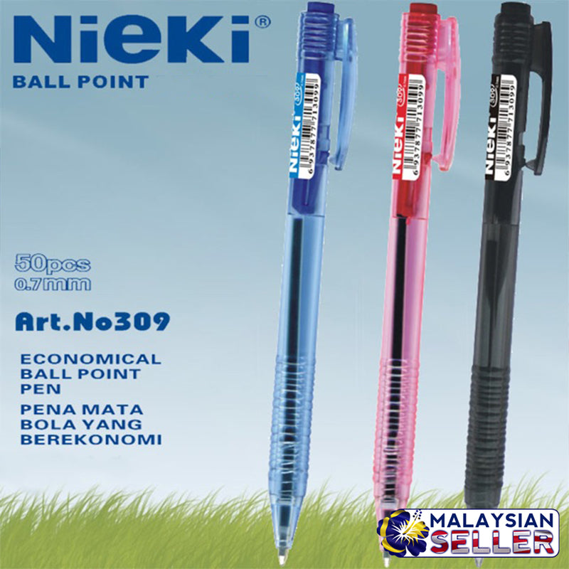 idrop NIEKI Ball Pen - Black / Blue / Red [ 50pcs/Box ]