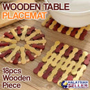 idrop Wooden Table Placemat 18pcs Mat