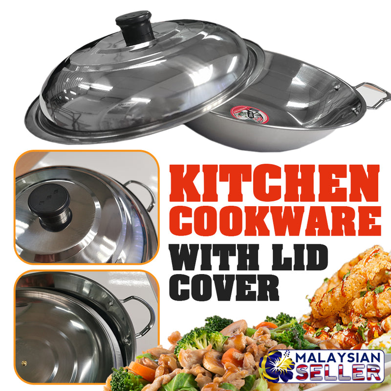 idrop 29CM Cooking Wok Pot with Lid Cover [ FENG LONG ]