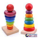 idrop STACKING TOY TOWER - Children Wooden Interactive Toy