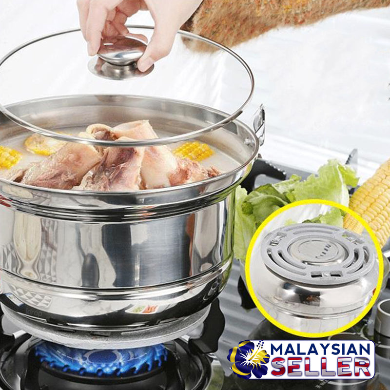 idrop 9L Multifunction Compact Layered Cooking Pot with handle and lock