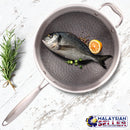 idrop 34CM COOKING PAN WOK - Kitchen Stainless Steel Cookware