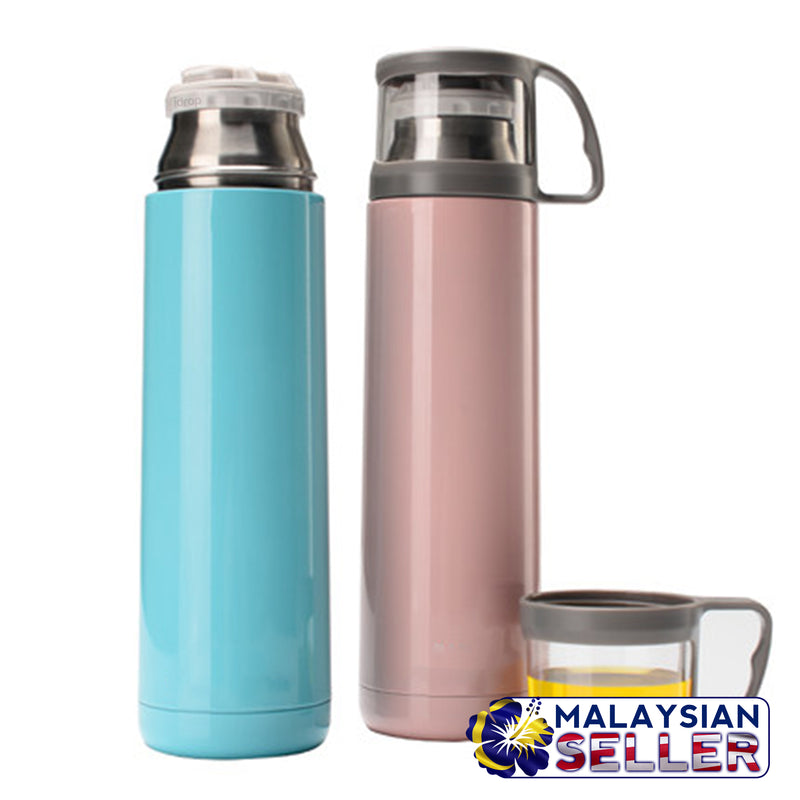 idrop Thermos Water Bottle with Cup Bottle Cap [ 500ml ] [RANDOM COLOR GIVEN]